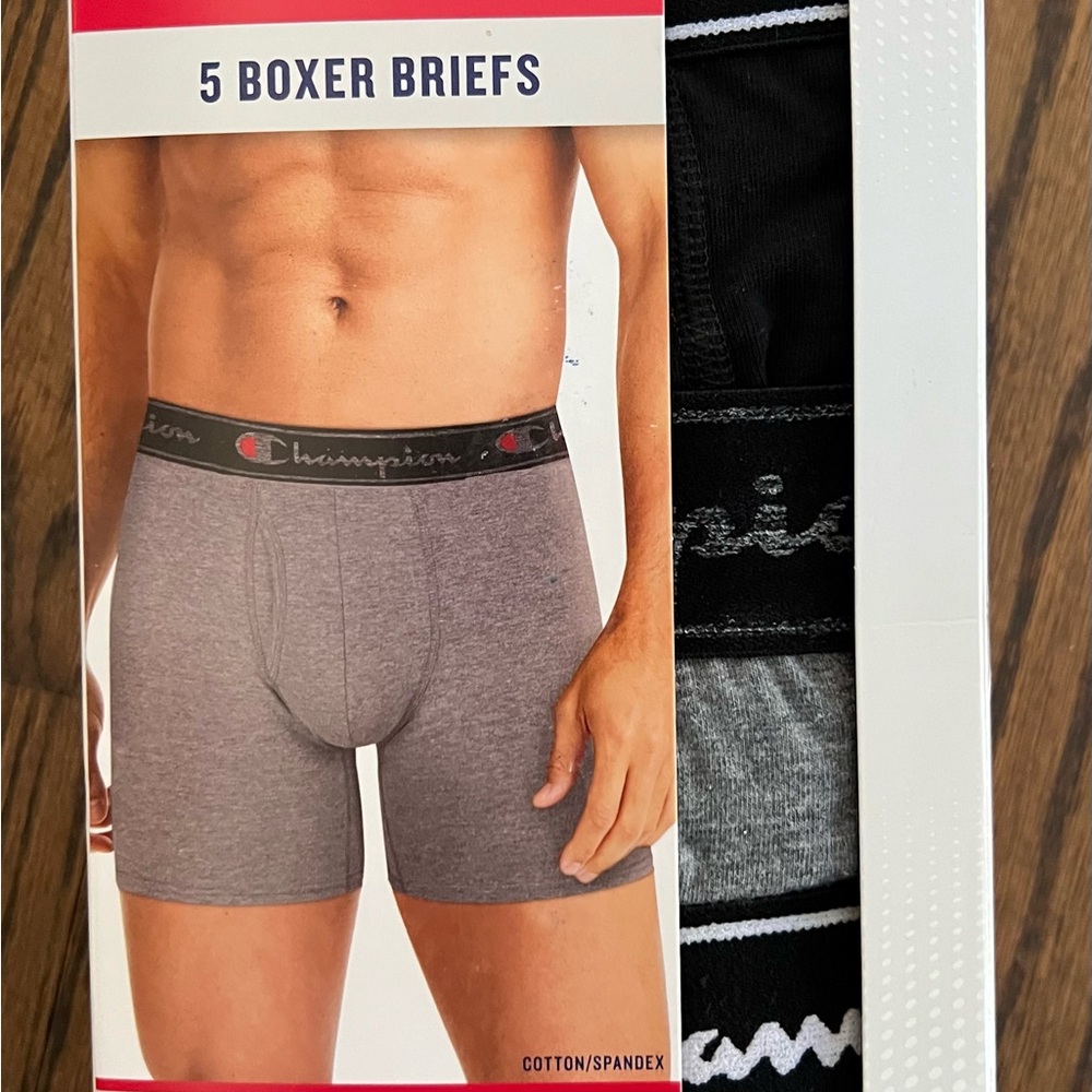 Champion Men's Boxer Briefs XL 5 Pack New